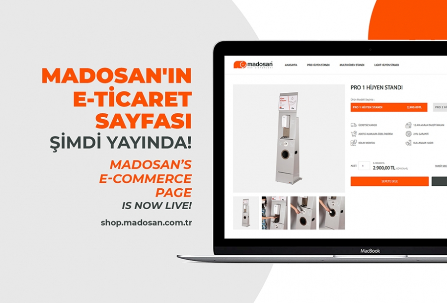 Madosan's new e-commerce site, shop.madosan.com.tr, is live.