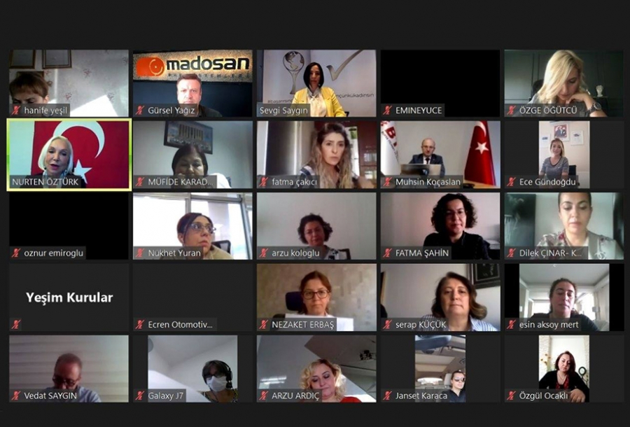 Webinar participants engaged in a lively discussion on female entrepreneurship